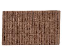 ZONE DENMARK - Tapis De Bain Tiles- 80 x 50 cm - 100% Coton - ÉPais & Absorbant - Sensation AgréAble - Sangle Pratique pour Séchage - Lavable à 40° en Machine - Ocre Brun