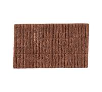 ZONE DENMARK - Tapis De Bain Tiles- 80 x 50 cm - 100% Coton - ÉPais & Absorbant - Sensation AgréAble - Sangle Pratique pour Séchage - Lavable à 40° en Machine - Ocre Brun