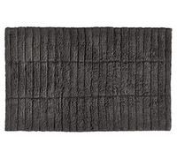ZONE DENMARK Tiles Tapis de Bain en Coton Anthracite 80 x 50 cm