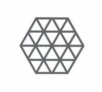 Zone Denmark - Dessous De Plat Triangle en Silicone - Design GéoméTrique Moderne - Résistant À 250°C - Lave-Vaisselle - Dimensions 16 x 14 x 0,9 cm - Gris foncé