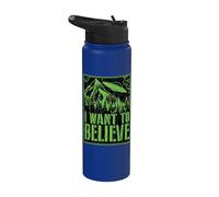 Zone OVNI extraterrestre 51 Je veux croire à un enlèvement Stainless Steel Insulated Water Bottle