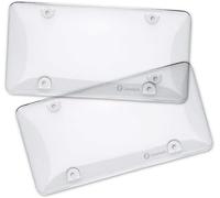 Zone Tech Lot de 2 Protections Transparentes pour Plaque d'immatriculation - pour Toutes Les plaques d'immatriculation américaines - Protège Avant et arrière