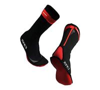 ZONE3 Escarpines Neopreno, Neoprene Swim Socks, Negro-Rojo L