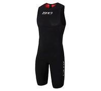 ZONE3 Maillot de Bain sans Manches Streamline pour Homme, Noir/Rouge, S