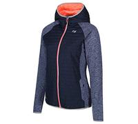 ZONE3 Veste matelassée Hybrid Puffa pour Femme, Bleu pétrole/Corail Fluo, XS