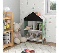 ZONEKIZ Etagère à Jouets pour Enfants avec Étagères et Tiroirs Amovibles, Vert
