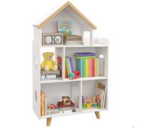 ZONEKIZ - Étagère de rangement pour enfant - Bois - 65x25x108.5cm - Blanc