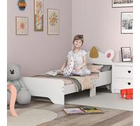 ZONEKIZ Lit enfant lit d'enfant design licorne 3 à 6 ans sommier à lattes inclus capacité de charge 80 kg 143 x 74 x 67 cm rose