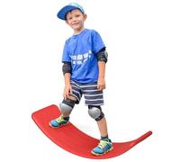 ZONEKIZ Planche d'équilibre pour enfants, marchepied Montessori, jouet pour enfants, jouet de chambre d'enfant, pour enfants de 3 à 6 ans, 82 x 27,5 x 19,5 cm, rouge