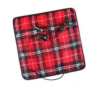 ZONETECH Coussin chauffant rouge à carreaux pour une chaleur confortable par temps froid, parfaitement dimensionné pour plus de confort et de portabilité pour les animaux de compagnie