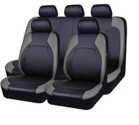 ZONEWD 9 Pièces Housse Siège en Cuir pour Dacia Duster 2000-2024, Ensembles de Housses Quatre Saisons, Accessoire Auto, Gris