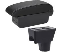 ZONEWD Accoudoir Voiture Boîte pour Renault Dacia Duster 2012 2013 2014 2015 2016 2017 2018, Console Centrale Boîte Rangement Accoudoir Accessoire Voiture,WithUSB-B/White-Line