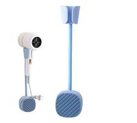 ZONEWD Support pour sèche-cheveux, support mains libres, réglable à 360°, support mural pour salle de bain, sèche-cheveux avec enrouleur de câble