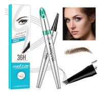 ZoneYan Crayon à Sourcils, Crayon Microblading Sourcil, Crayon à Sourcils Waterproof 3D avec Micro Pointes, Pas Facile à Tacher - Eyebrow Pencil Magique pour Homme et Femme (marron clair)