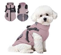 ZoneYan Manteau d'hiver pour Chien, Veste Chien Imperméable pour Chiot avec Harnais, Vêtements réfléchissants pour Chiens, Anneau en D, Manteau Chaud pour Chiens de Petite et Moyenne Taille (XXL)