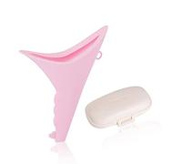 ZoneYan Urinoir pour Femme, Urinoir Portable, Urinoir Femme Camping, Pisse Debout Portable pour Femme, Pipi Debout Femme, Rose, avec Mini Boîte de Rangement