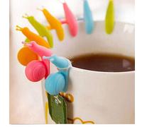 Zonfer 10pcs Escargot Forme Silicone Coupe Hanging Porte- Tasse De Thé (Couleur Aléatoire)