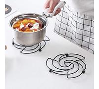 Zonfer 1pc Fer Pan Pot Napperon Mat Trivet Tenez Porte Ronde Napperons Batterie De Cuisine Tapis Dessous De Verres Cuisine Gadgets
