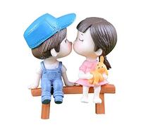 Zonfer 1pc Sweety Lovers Couple Le Président Figurines, Artisanat Miniature Fairy Garden GNOME Moss Terrarium Ornement Cadeau
