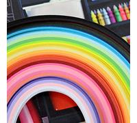 Zonfer 260pcs / Paquet Arc-en-Papier Quilling Bandes Set, Fleur en Papier Cadeau pour Artisanat Quilling Outils De Papier À La Main Décoration, 3 Mm 39cm