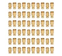 Zonizforceal 30 Sets Connector Plug 8.0 mm Gold Plated Brass Battery Connector Kit, High Accuracy Firm Connection for Drone RC Model Electric Vehicle Lithium Power Supply