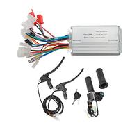 Zonizforceal 36V 48V 250W Electric Bike Brushless Motor Controller, Wireless Throttle Grip and Brake Lever Set with Digital Power Display, Aluminum Alloy Housing for E Bike Scooter Tricycle Con