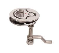 Zonizforceal Boat Cam Latch 316 Stainless Steel Polished Adjustable Hatch Latch, Marine Flush Lift Pull Ring with Back Plate, Corrosion Resistant Lock for Ships Yachts and Motor Homes