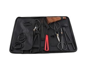 Zonizforceal Ensemble d’Outils pour bonsaï, Feuilles et sécateurs en Acier au Carbone avec étui en Nylon, Ensemble Professionnel de Taille pour bonsaï - Racines, Branches et Feuilles -