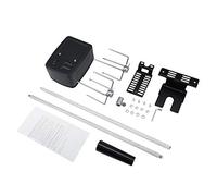 Zonizforceal Kit Universel de rôtisserie pour Barbecue, rôtisserie de grillade en Acier Inoxydable avec Moteur électrique, Broche Robuste et fourchettes à Viande pour Poulet et Dinde,