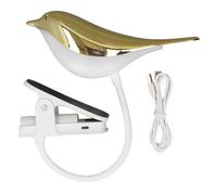 Zonizforceal Lampe de table à lecture en forme d’oiseau, lampe de bureau à clip avec commande tactile et gradation progressive, offrant 3 températures de couleur, veilleuse pour enfants