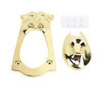 Zonizforceal Poignée de porte vintage amusante en résine, ornement de tirage pour porte finition dorée, accessoire de maison original pour portes intérieures ou montage mural avec pastilles