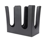 Zonizforceal Porte-gobelets et couvercles en plastique, 2 compartiments droits, organisateur de gobelets en papier pour gobelets et couvercles jetables, distributeur de gobelets à café noirs