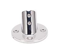 Zonizforceal Raccord de Main-Courante pour Bateau à 45 degrés, quincaillerie de Garde-Corps de Pont Marin en Acier Inoxydable, Bride de Base Ronde polie Miroir pour Accessoires de Garde-Corps (22mm)