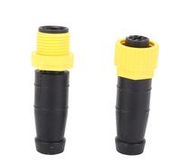 Zonizforceal Terminateur mâle femelle pour réseau NMEA 2000, kit de terminaison à résistance M12 5 broches avec boîtier en ABS résistant à la chaleur et au froid, pour capteurs, actionneurs, (Jaune)