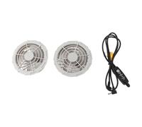 Zonizforceal Ventilateur de vêtements climatisé, Ventilateur de Gilet de Refroidissement alimenté par USB avec Vitesse du Vent réglable, Ventilateur à Double tête sans Balai à Faible Bruit pour