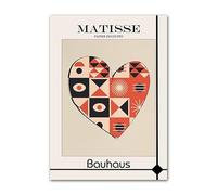 ZONJEE Abstract Matisse Line Face Heart Bauhaus Wall Art Canvas Peinture Nordic Affiches et imprimés Images murales for décoration de Salon (Color : D, Size : 50X70 cm No Framed)