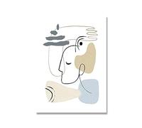 ZONJEE Visages Abstraits Modernes Peinture de Toile géométrique Mur d'art Contemporain Photos Posters et Impressions Salon Décoration de la Maison (Color : 2, Size : 40x50cm No Frame)