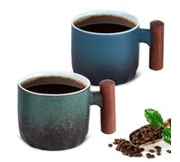 ZONJIE Lot de 2 tasses à expresso 70 ml - Tasse à café en porcelaine, tasses à expresso de qualité supérieure avec anse, mini tasses à expresso, mini tasses à thé, tasses en céramique pour thé latte