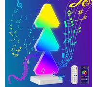 ZONJIE Panneaux lumineux LED triangulaires, Lot de 3 lampes LED triangulaires compatibles avec Google et Alexa, applique murale intelligente triangulaire contrôlée par application (Bureau Déco, 3)