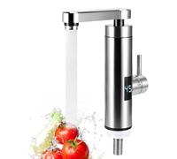 ZONJIE Robinet d'eau chaude électrique 3000 W, robinet d'eau chaude instantanée, rotation à 360 degrés, robinets d'eau froide et chaude avec écran LCD pour cuisine, salle de bain, toilettes