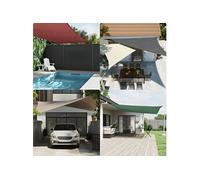 Zonnescherm vierkant 4,5x4,5 m oxford stof bruin135800