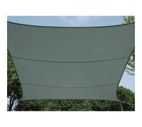 Perel Voile d'ombrage, Toile ombrage, Toile extérieure terrasse, imperméable, Protection Contre UV, 4 Anneaux en O en Acier Inoxydable, 2 x 3 m, 160 g/m², Polyester, rectangulaire, Gris Vert