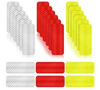 Zonon 24 Pcs Autocollants Réfléchissants d'Avertissement Stickers, 3 x 8 cm