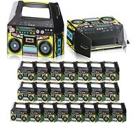 Zonon 24 Pcs Boîtes de Faveur de Boom de Nouveauté des Années 80 et 90 Décorations de Radio Rétro Fournitures de Faveur de Fête Hip Hop Centres de Table (Années 90)