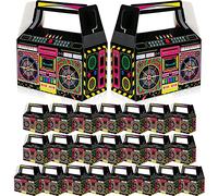 Zonon 24 Pièces Boîtes de Faveur de Boom de Nouveauté des Années 80 et 90 Décorations de Radio Rétro Fournitures de Faveur de Fête Hip Hop Centres de Table (Années 90)
