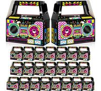 Zonon 4 Pcs Boîtes de Faveur de Boom de Nouveauté des Années 80 et 90 Décorations de Radio Rétro à Thème Fournitures de Faveur de Fête Hip Hop Centres de Table (Nouveaux Années 80)