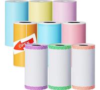 Zonon 9 Rouleaux Papier d’Imprimante Thermique 3 Rouleaux Autocollants Seulement 57 x 30 mm Mini Papier d'Impression Autocollant Imprimable Compatible avec A6 Séries P1 Mini Imprimante (Classique)