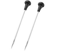 Zonon Lot de 2 aiguilles de cuisson en acier inoxydable de 30,5 cm pour lacer le rôti de dinde, le poulet, la rôtisserie, le porc entier, l'agneau et la peau de porc
