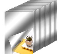 Zonon Lot de 20 Feuilles de Miroir Flexibles Autocollantes sans Verre pour décoration Murale de la Maison (15,2 x 22,9 cm)