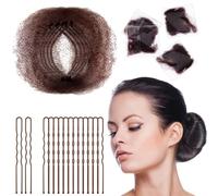 Zonon Lot de 50 filets à cheveux invisibles en forme de U, 70 cm, pour chignons, paquet individuel, pour chignon de ballet, dormir, femmes et perruque